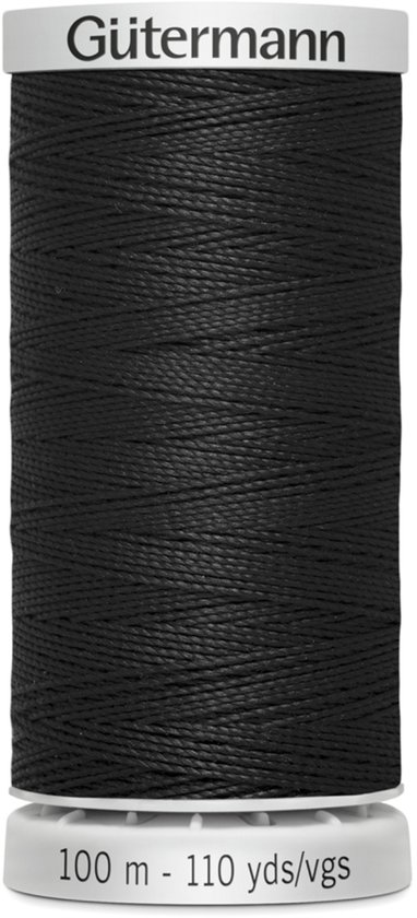 Gütermann Super sterk garen 100 mtr. Col. 000 Zwart, Per Stuk.