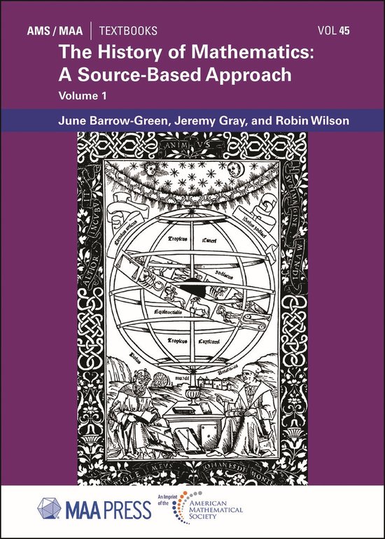 Boekomslag van 'The History of Mathematics: A Source-Based Approach', deel 1. Een illustratie van een hemelbol met astrologische tekens.