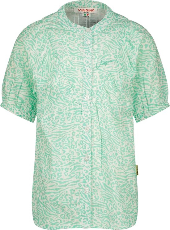 Vingino Top Lirette Meisjes Blouse - Tropic mint - Maat 128