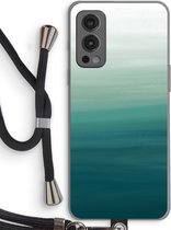 Case Company® - Hoesje met koord geschikt voor OnePlus Nord 2 5G hoesje met Koord - Ocean - Telefoonhoesje met Zwart Koord - Bescherming aan alle Kanten en Over de Schermrand