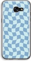 Case Company® - Hoesje geschikt voor Samsung Galaxy A5 (2017) hoesje - Grid Blauw - Soft Cover Telefoonhoesje - Bescherming aan alle Kanten en Schermrand