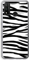 Case Company® - Hoesje geschikt voor Huawei P Smart (2020) hoesje - Zebra pattern - Soft Cover Telefoonhoesje - Bescherming aan alle Kanten en Schermrand