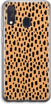 Case Company® - Hoesje geschikt voor Samsung Galaxy A40 hoesje - Panter - Soft Cover Telefoonhoesje - Bescherming aan alle Kanten en Schermrand