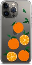 Case Company® - Hoesje geschikt voor iPhone 13 Pro hoesje - Will you be my clementine - Soft Cover Telefoonhoesje - Bescherming aan alle Kanten en Schermrand