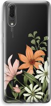 Case Company® - Hoesje geschikt voor Huawei P20 hoesje - Floral bouquet - Soft Cover Telefoonhoesje - Bescherming aan alle Kanten en Schermrand