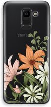 Case Company® - Hoesje geschikt voor Samsung Galaxy J6 (2018) hoesje - Floral bouquet - Soft Cover Telefoonhoesje - Bescherming aan alle Kanten en Schermrand