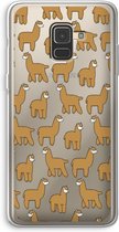 Case Company® - Hoesje geschikt voor Samsung Galaxy A8 (2018) hoesje - Alpacas - Soft Cover Telefoonhoesje - Bescherming aan alle Kanten en Schermrand