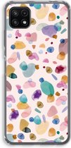 Case Company® - Hoesje geschikt voor Samsung Galaxy A22 5G hoesje - Terrazzo Memphis - Soft Cover Telefoonhoesje - Bescherming aan alle Kanten en Schermrand