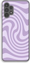 Case Company® - Hoesje geschikt voor Samsung Galaxy A13 4G hoesje - Swirl Paars - Soft Cover Telefoonhoesje - Bescherming aan alle Kanten en Schermrand