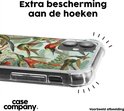 Transparante hoes met kolibrie-print, met extra bescherming aan de hoeken. Tekst: Extra bescherming aan de hoeken.