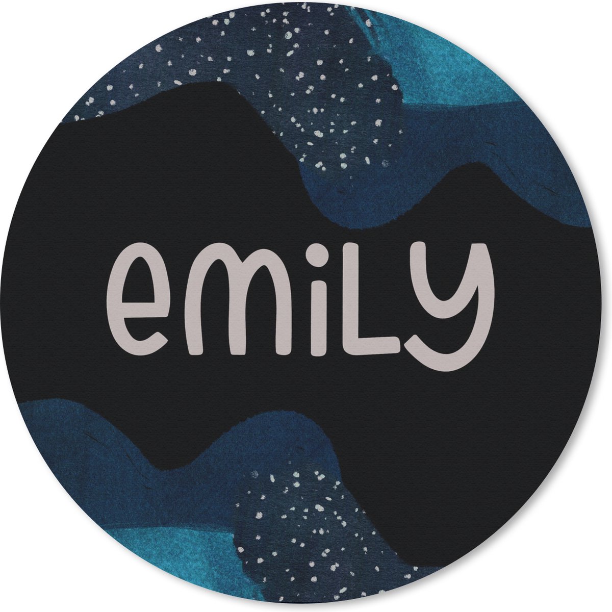 Muismat rond 40x40 cm - Mousepad Emily - Pastel - Meisje - Ronde muismatten