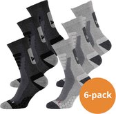 Xtreme Sockswear Wandelsokken - 6 paar wandel sokken - Multi Grey - Maat 39/42