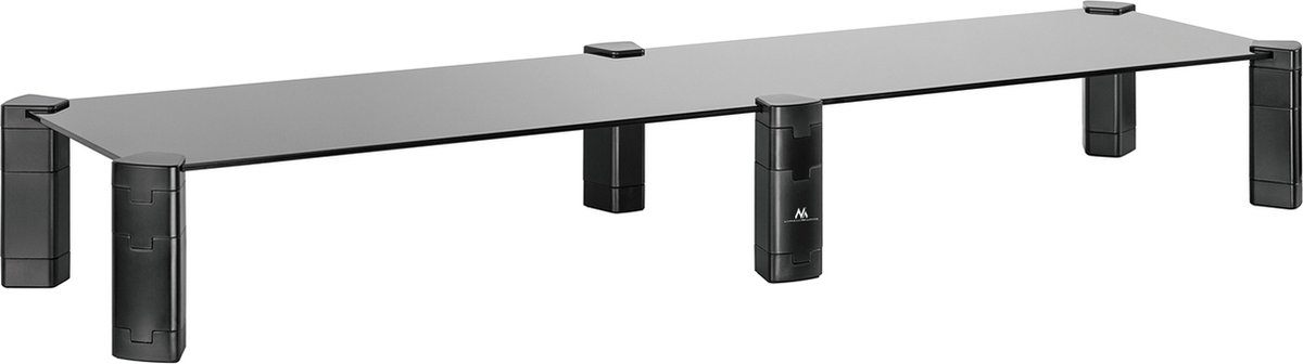 Maclean - Monitorstandaard voor twee monitoren - In hoogte verstelbare - MC-936 - Zwart | Monitorverhoger tot max. 20kg
