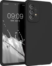 kwmobile telefoonhoesje geschikt voor Samsung Galaxy A53 5G - Hoesje met siliconen coating - Smartphone case in zwart