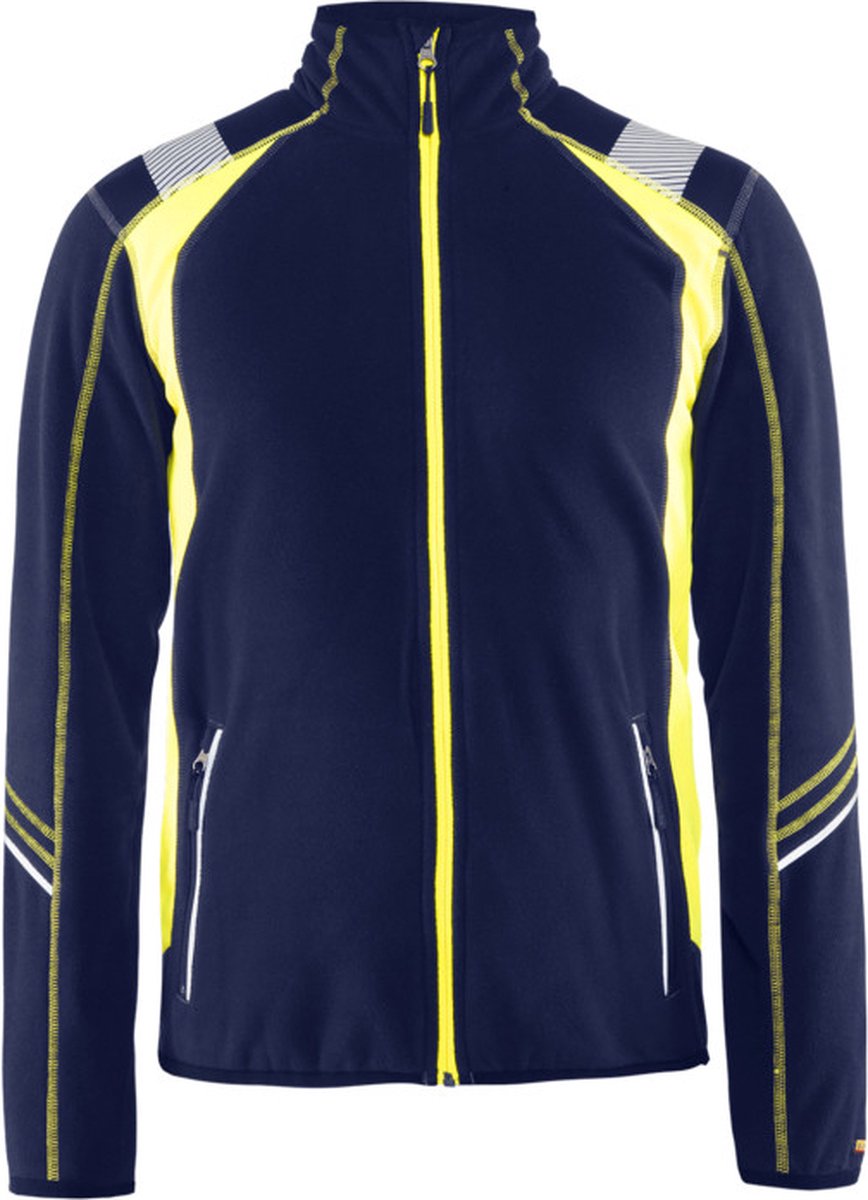 Blaklader Microfleecevest Visible 4993-1010 Marine/High Vis Geel