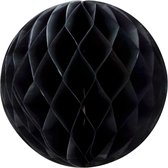 Decoratie bol zwart 10 cm - papieren kerstbal