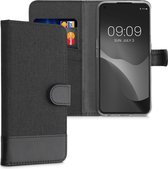 kwmobile telefoonhoesje geschikt voor OnePlus Nord CE 2 Lite 5G - Hoesje met pasjeshouder in antraciet / zwart - Case met portemonnee