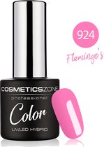 Cosmetics Zone UV/LED Gellak 7ml. Flamingo's 924 - Roze - Glanzend - Gel nagellak