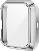 Screenprotector watch case - hoesje - geschikt voor Fitbit Versa 2 - zilver
