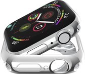 Beschermende watch case - hoesje - geschikt voor Apple Watch Series 4/5/6 - 44 mm - zilver