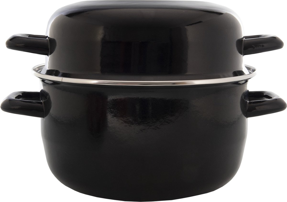 Imperial Kitchen - Mosselpan - Emaille - Ø 24 cm - Zwart