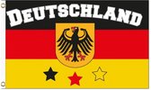 Duitsland voetbal supporter vlag met tekst