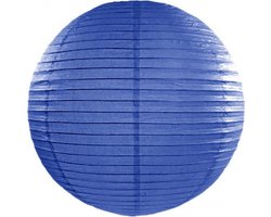Luxe bol lampion donker blauw 50 cm
