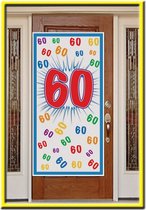 60 jaar mega poster / deurposter - 59 x 84 cm - verjaardag versiering