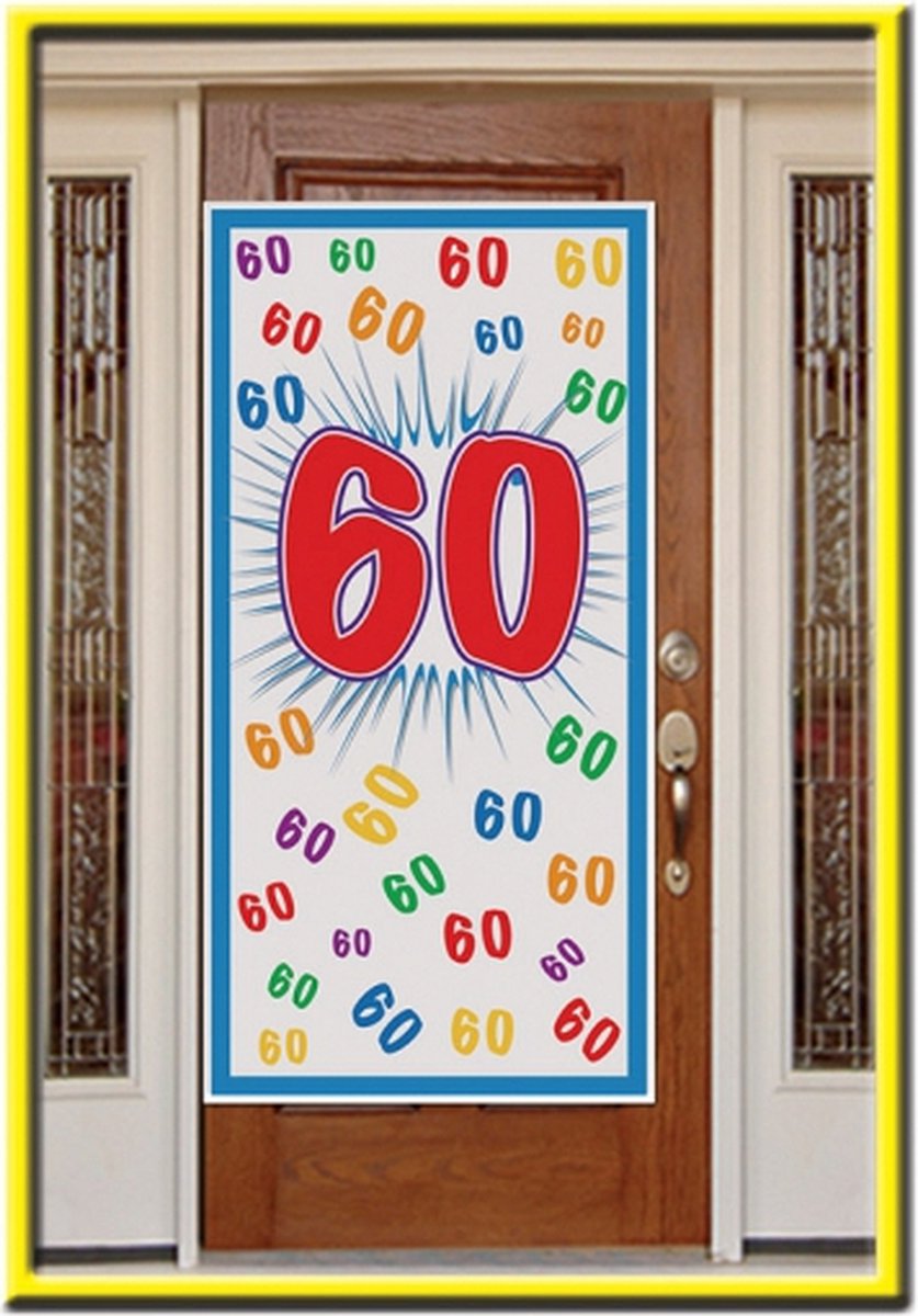 Afbeelding van product Merkloos / Sans marque  60 jaar mega poster / deurposter - 59 x 84 cm - verjaardag versiering