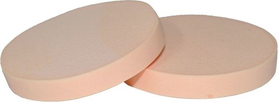 Schmink / make up sponsjes - 2x - rond - 5 cm - grimeersponsjes