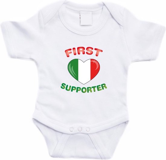 Wit First Italie supporter rompertje baby - Babykleding 68