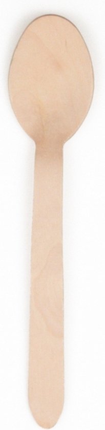 Verpakt Wegwerp Hout Lepel 16cm (25 Stuks