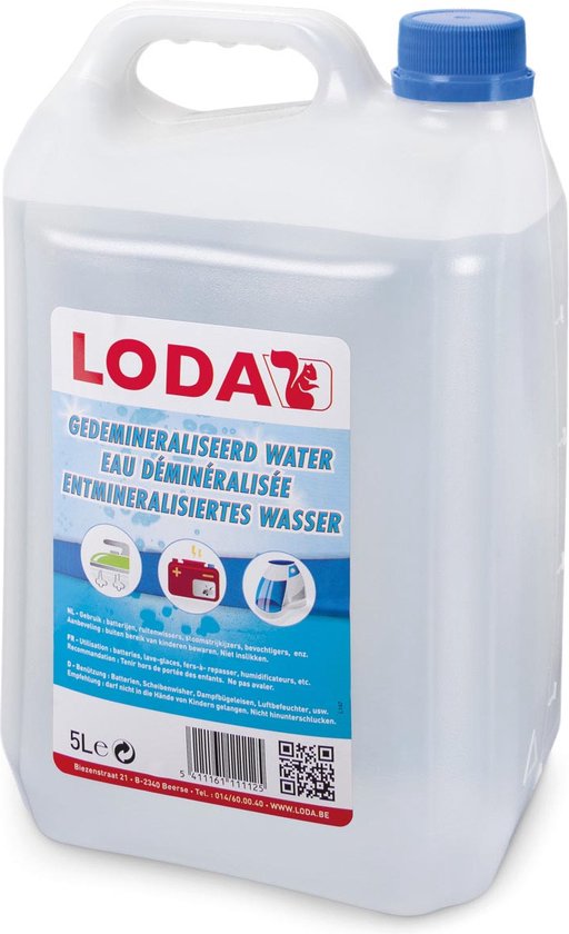 Demi water | Budget | Loda | 5 L | Gedemineraliseerd Water | bol.com