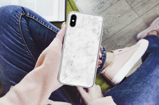 Coque iPhone Xs - Marbre - Motifs - Luxe - Étui de téléphone en Siliconen