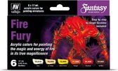 Vallejo val70243 - Fire and Fury Color Set 6 x  17ml