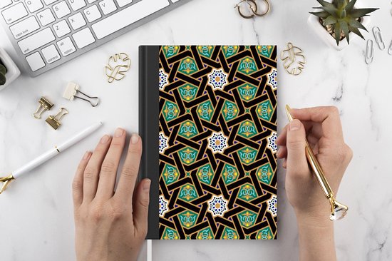 Carnet - Cahier - Oriental - Motif - Arabe - Etoiles - Carnet - Format A5 - Bloc-notes