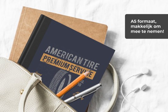 Carnet - Carnet d'écriture - Vintage - Amérique - Bande - Carnet - Taille A5 - Bloc-notes