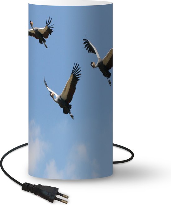 Lamp Kraanvogel - Drie kraanvogels die in V-vorm vliegen - 33 cm hoog - Ø16  cm -... | bol.com
