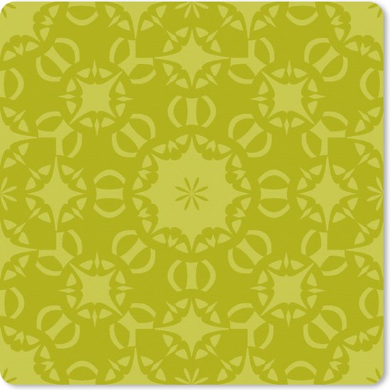 Muismat XXL - Bureau onderlegger - Bureau mat - Kompas - Groen - Patronen - 60x60 cm - XXL muismat