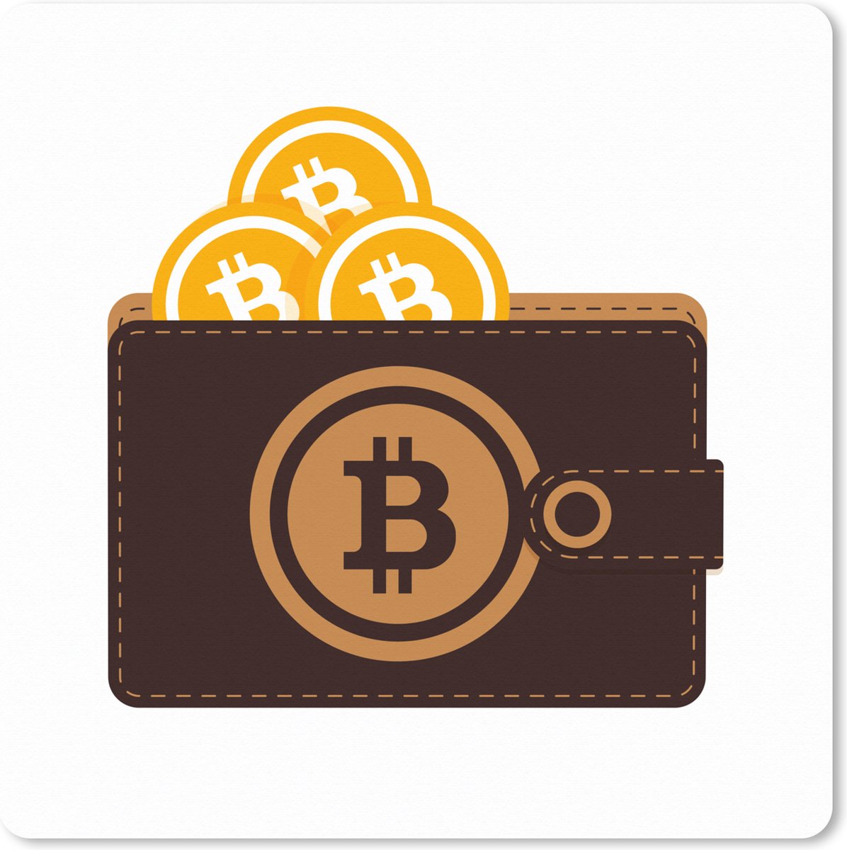 Muismat XXL 80x80 cm - Bureau onderlegger - Bureau mat Bitcoin portemonnee - Bureaumat - Gaming mousepad xl - Bureaulegger groot - Computer deskmat