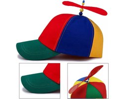 Gekleurde Propeller Pet - Hoofd Deksel Festival - Feest - Helikopter - Verjaardag - Hoed - Baseball Cap