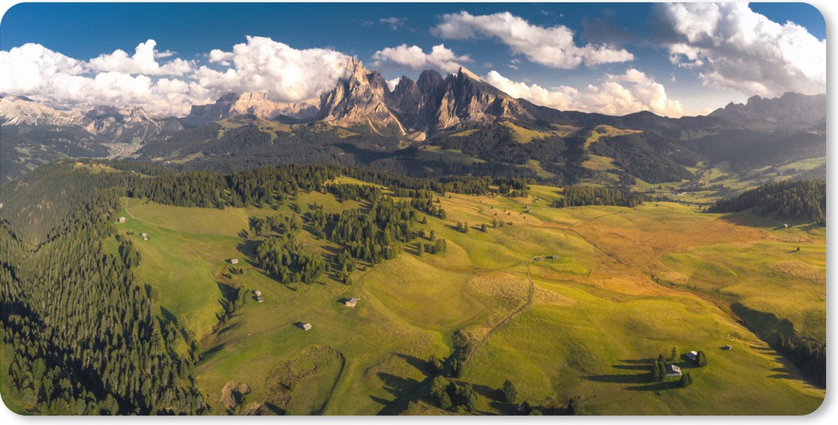 Muismat XXL 100x50 cm - Bureau onderlegger - Bureau mat Alpe di Siusi - Dolomieten - Italië - Bureaumat - Gaming mousepad xl - Bureaulegger groot - Computer deskmat