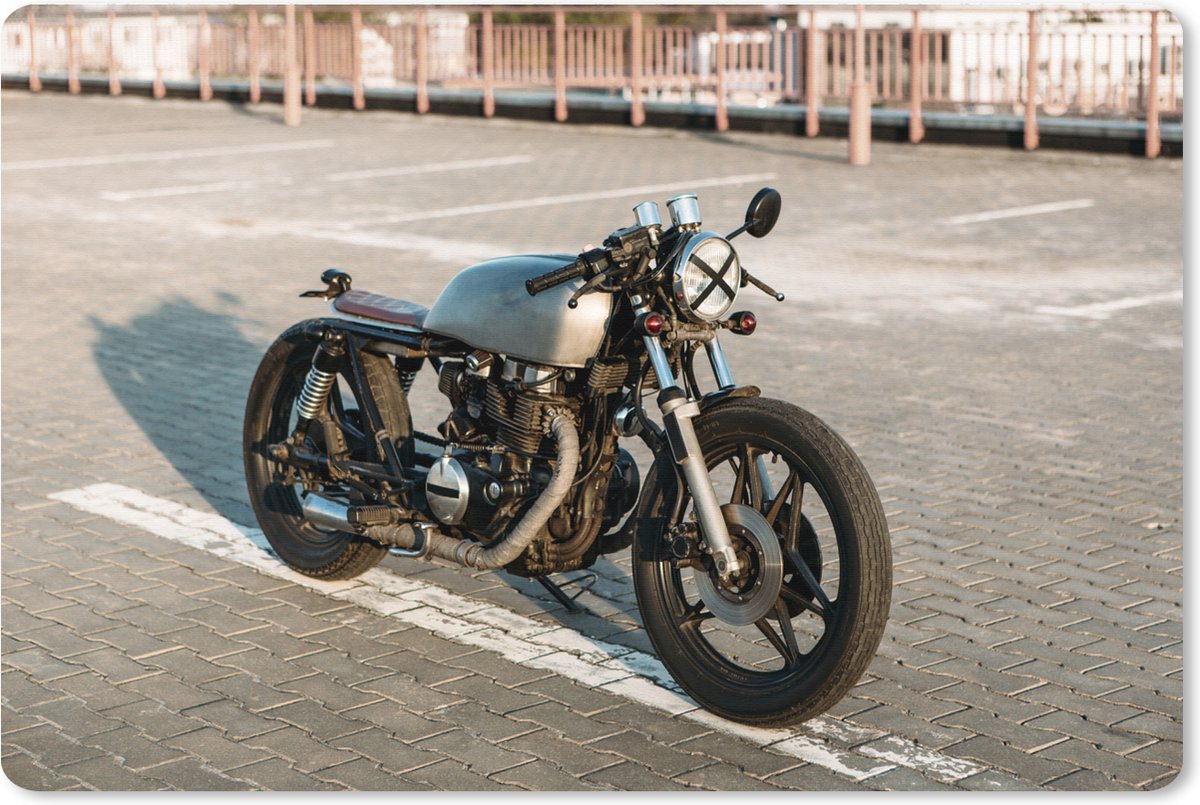 Muismat XXL - Bureau onderlegger - Bureau mat - Een caféracer - 120x80 cm - XXL muismat