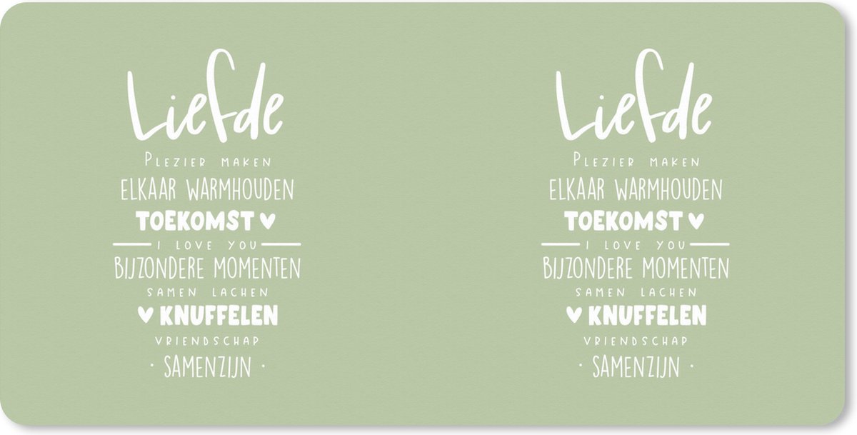 Muismat XXL 80x40 cm - Bureau onderlegger - Bureau mat Quotes - Spreuken - 'Liefde' - Trouwen - Bureaumat - Gaming mousepad xl - Bureaulegger groot - Computer deskmat