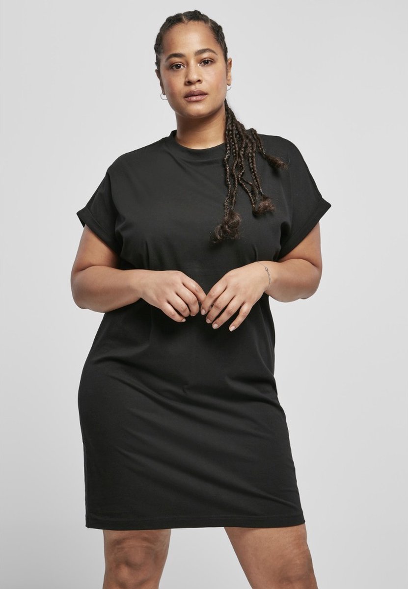 Urban Classics Organic Cotton Cut On Sleeve Tee Korte jurk L Zwart