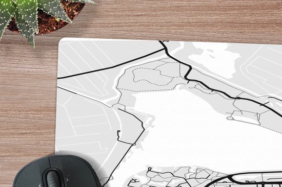 Muismat 18x27 cm - Mousepad Plattegrond - Kaart - Zoetermeerse Plas - Nederland - Stadskaart - Muismatten - Stadskaart