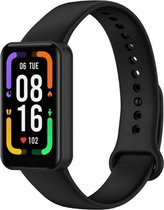 Siliconen Smartwatch bandje - Geschikt voor Xiaomi Redmi Smart Band Pro siliconen bandje - zwart - Strap-it Horlogeband / Polsband / Armband