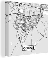 Tableau Peinture Goirle - Plan de Ville - Carte - Plan d'Etage - 20x20 cm - Décoration murale