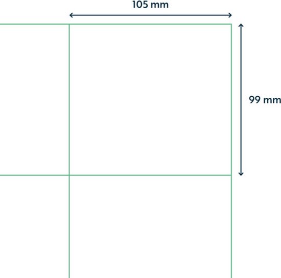 Rillprint A4 Stickervellen Verzend etiketten Stickers 6 Per Vel