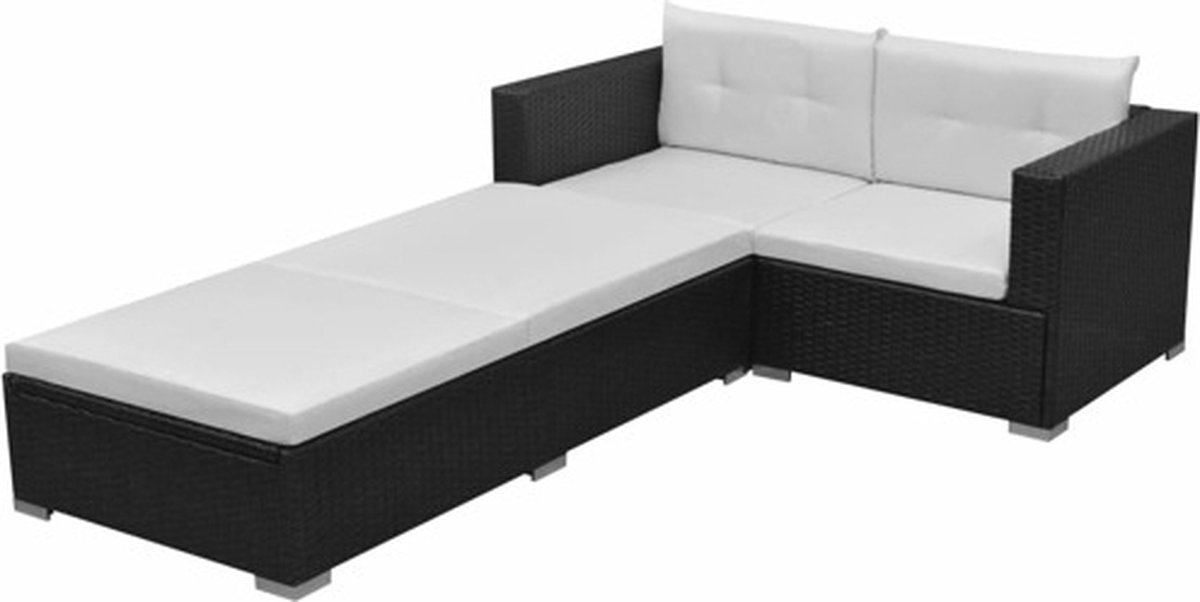 Vidaxl Tuinbank Set Zwart Bankenset